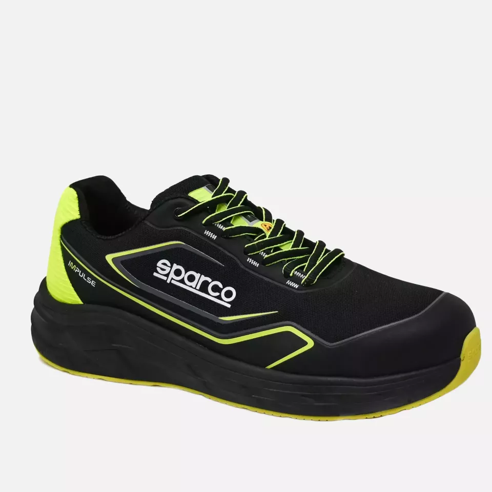 Sparco 07545NRGF, Impulse Luton Safety Shoes ESD S1PS SR FO HRO, Black/Yellow, image 1, gallery thumbnail