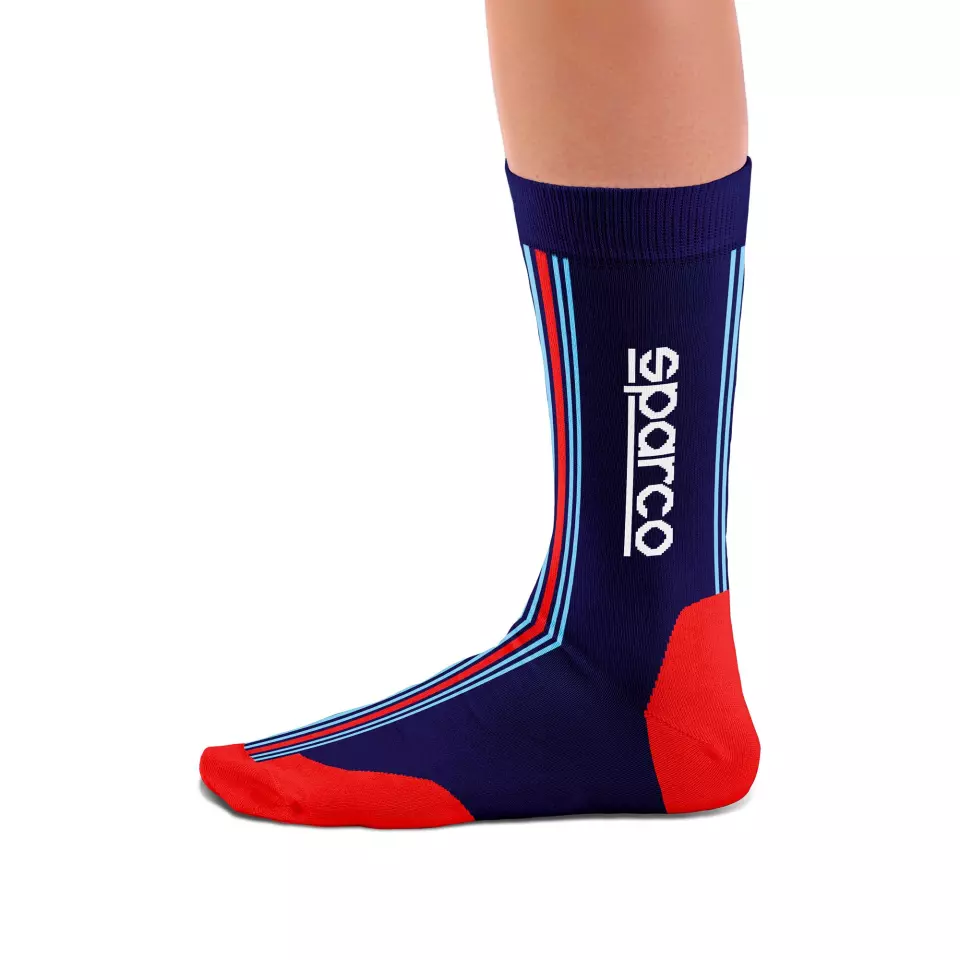 Sparco 099145MR-BMRS, Martini-R Iconic Socks, Blue/Red, image 2, gallery thumbnail