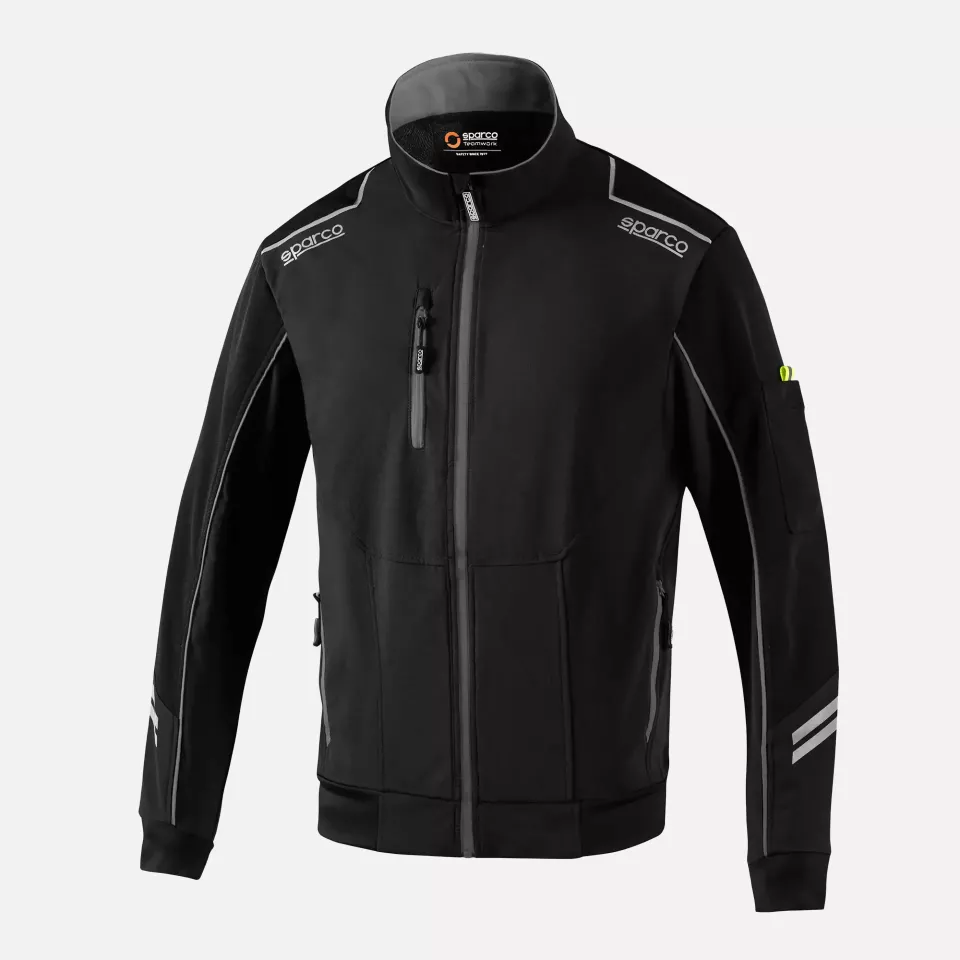 Sparco 02413NRGS, Austin Tech Softshell Jacket, Black/Gray, image 1, gallery thumbnail