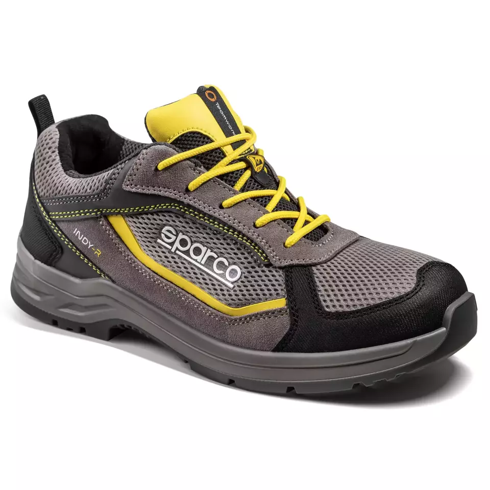 Sparco 07539TAGI, Indy Edmonton Saftey Shoes ESD S1PS SR FO LG, Tan/Yellow, image 3, gallery thumbnail