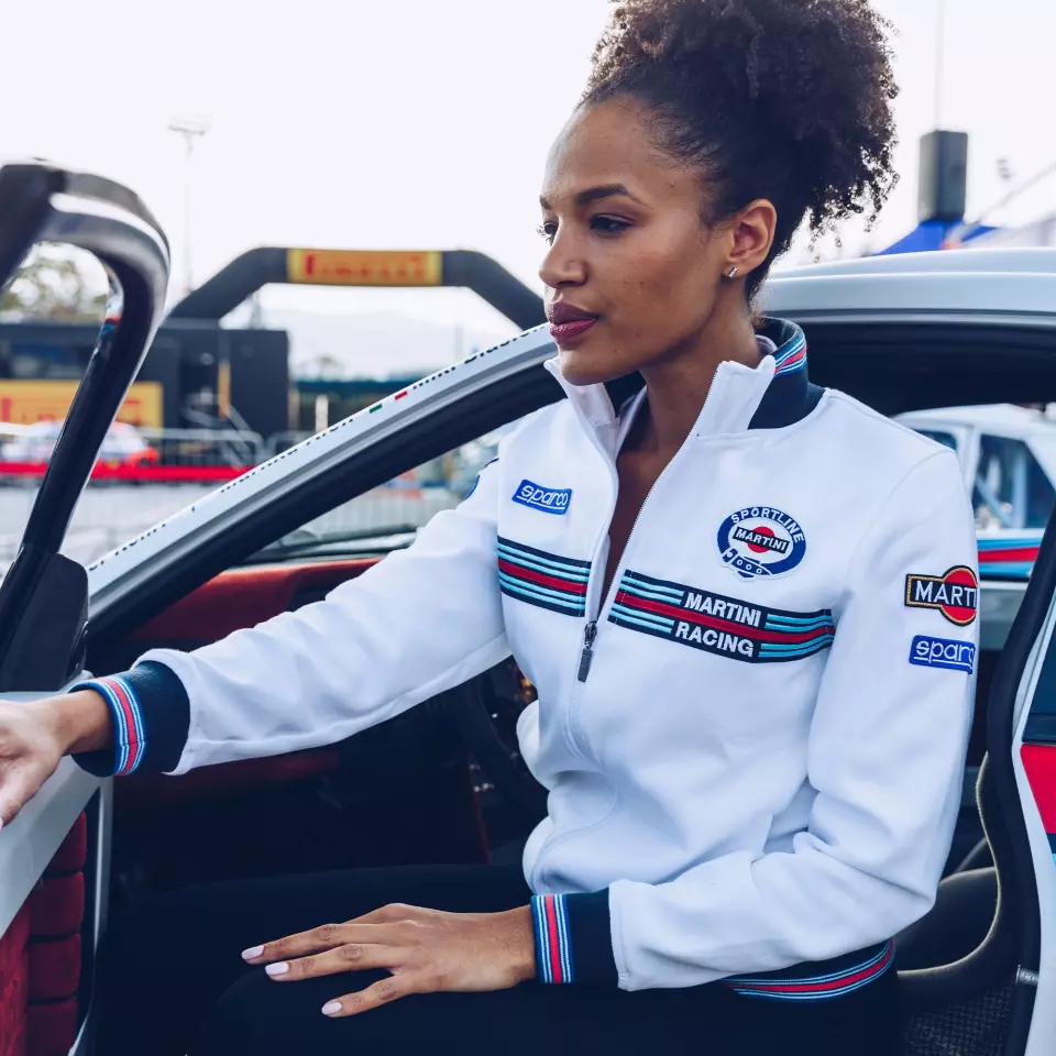 Sparco 013033MR-BI, Martini Racing Damen Sweatjacke, Weiß, image 4, gallery thumbnail