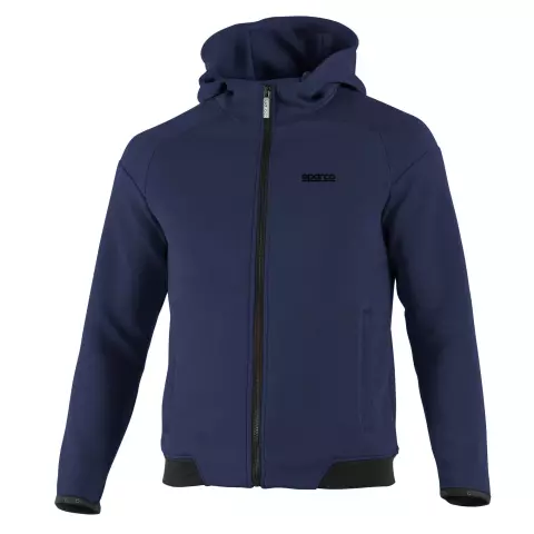 Sparco BM Hooded Sweatshirt Full Zip, Navy Blue