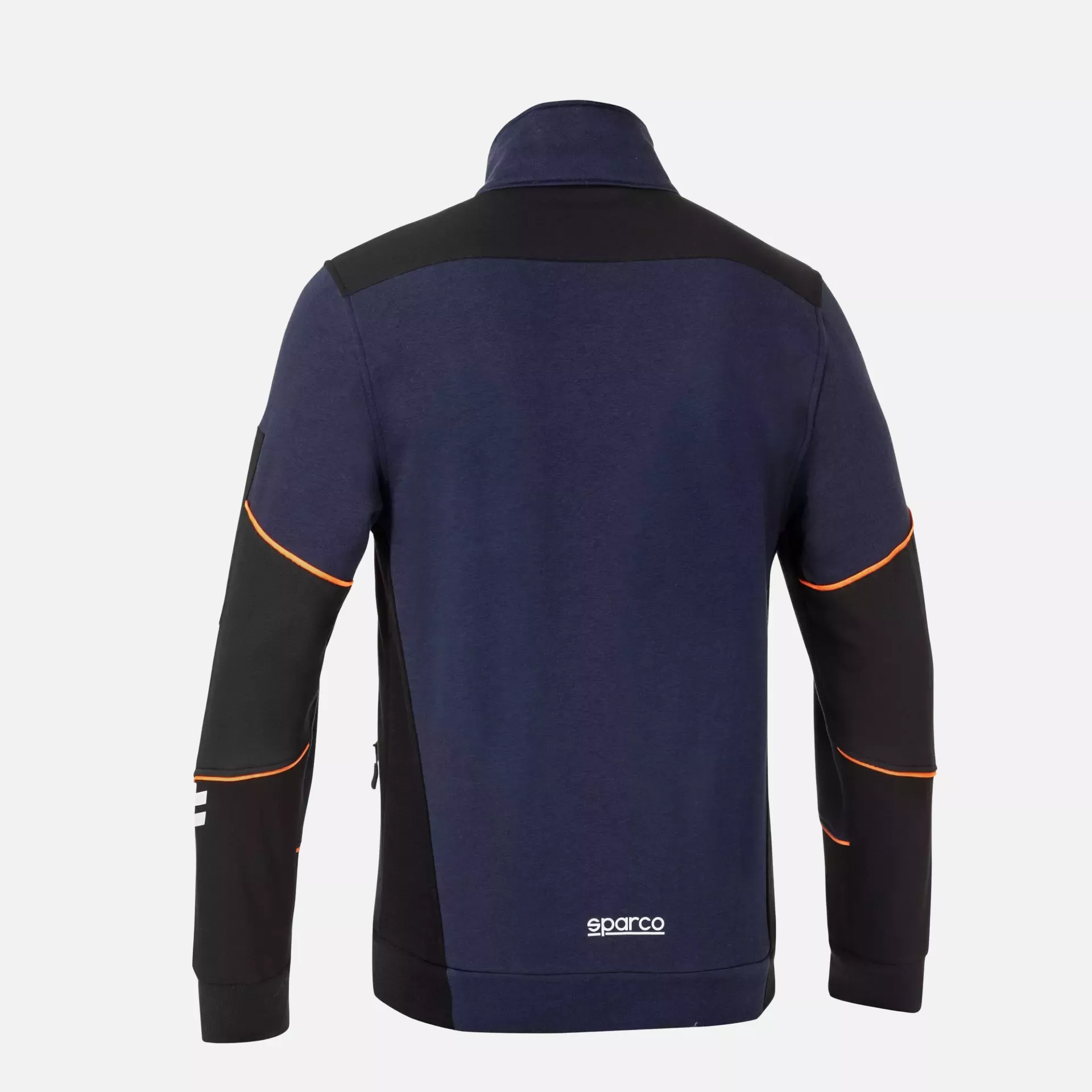 Sparco 02429-BMAF, Alabama Full Zip Tech Sweatshirt, Navy Blue/Orange, image 2