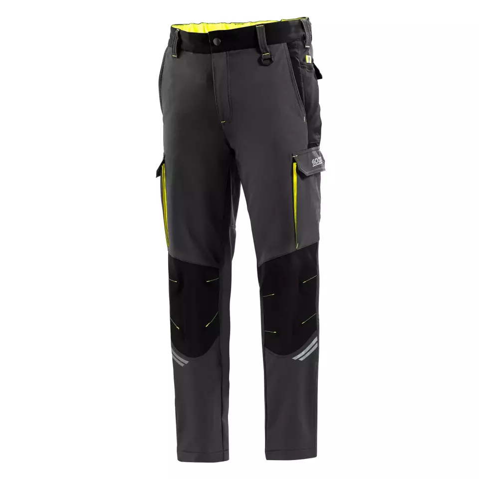 Sparco 02417GSGF, Oregon Tech Trousers, Gray/Yellow, image 1, gallery thumbnail