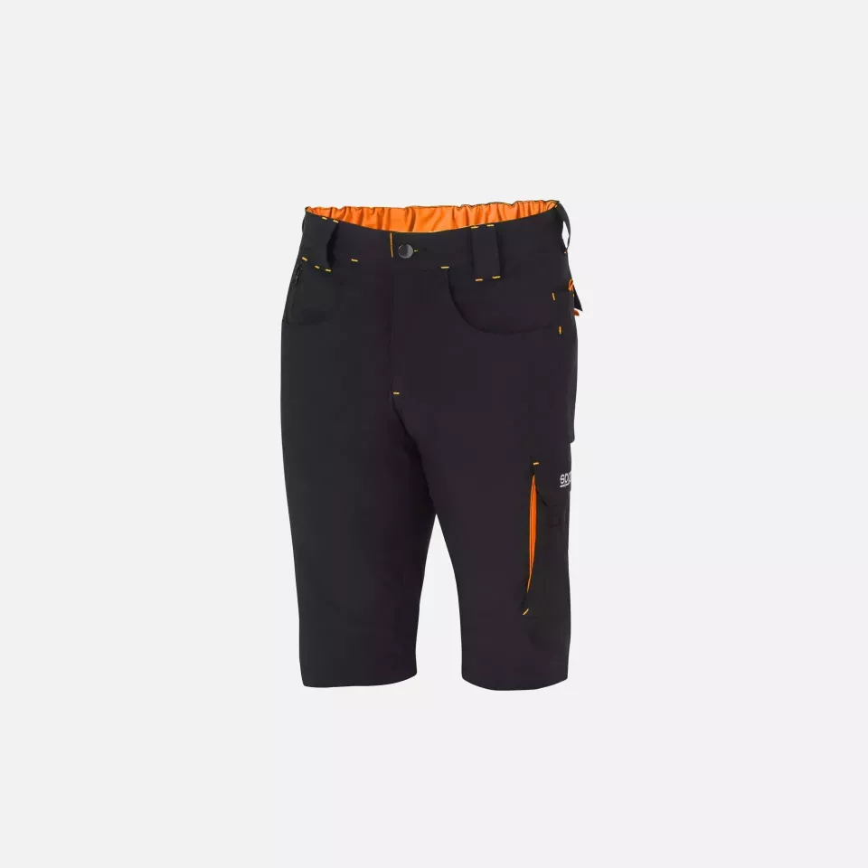 Sparco 02428NRAF, Laredo Tech Light Shorts, Black/Orange, image 1, gallery thumbnail