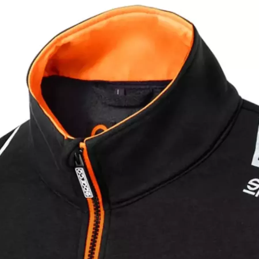 **Stand-Up Collar** provides a sleek, protective fit that keeps warmth close and adds a polished look.