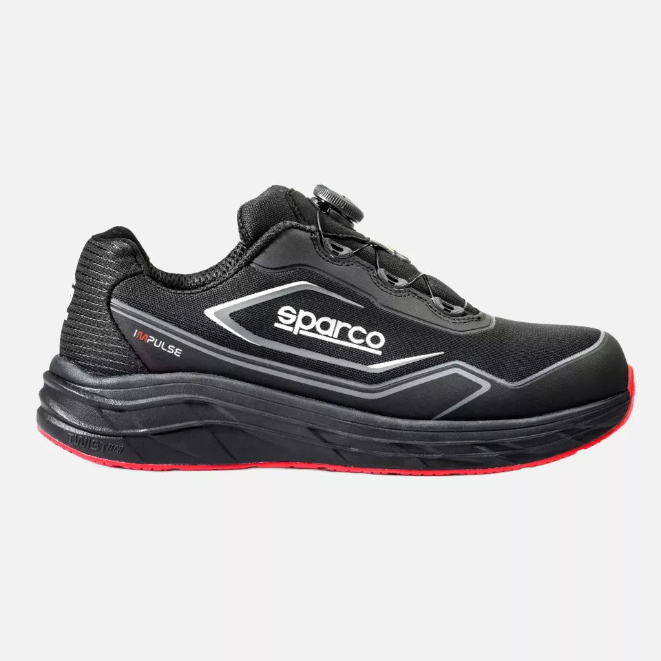 Sparco BTB0019B0-K12, IMPULSE+ Safety Shoes S1PS SR FO HRO, Black/Red, image 3, gallery thumbnail