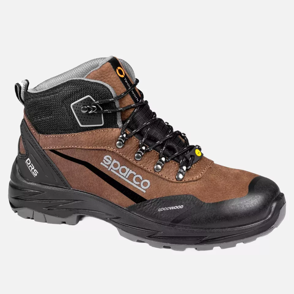 Sparco BTB0015B0-D15, Goodwood Safety Shoes ESD O6 SR FO HRO CI, Dark Brown, image 1, gallery thumbnail