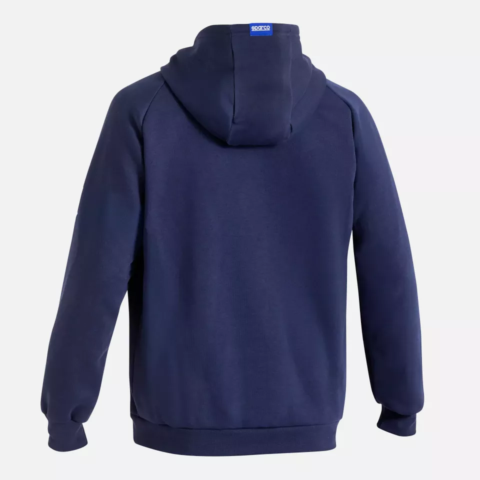 Sparco BMF0010S0-N02, Gulf Hooded Sweatshirt Full Zip, Navy Blue, image 2, gallery thumbnail