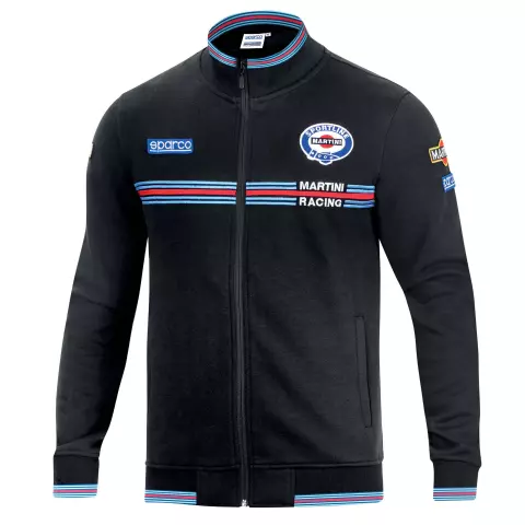 Sparco Martini Racing Full Zip Sweatshirt, Black