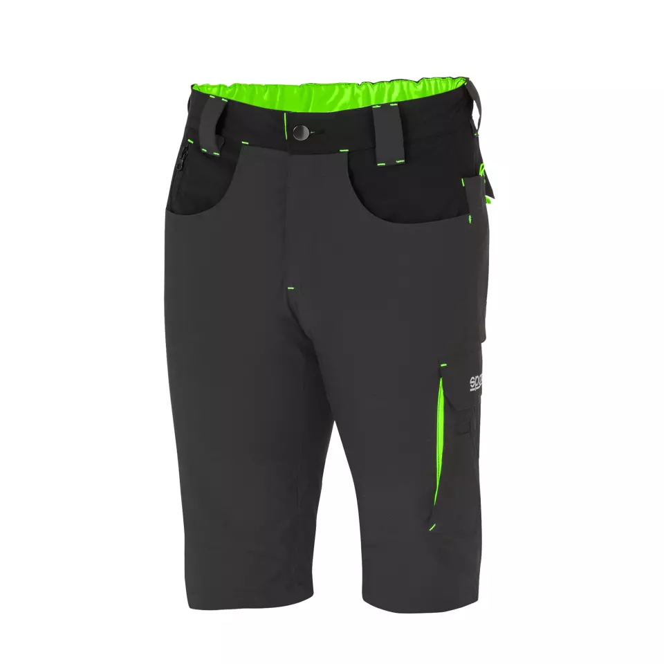 Sparco 02428-GSVF, Laredo Tech Bermuda Shorts, Grey/Green, image 1, gallery thumbnail