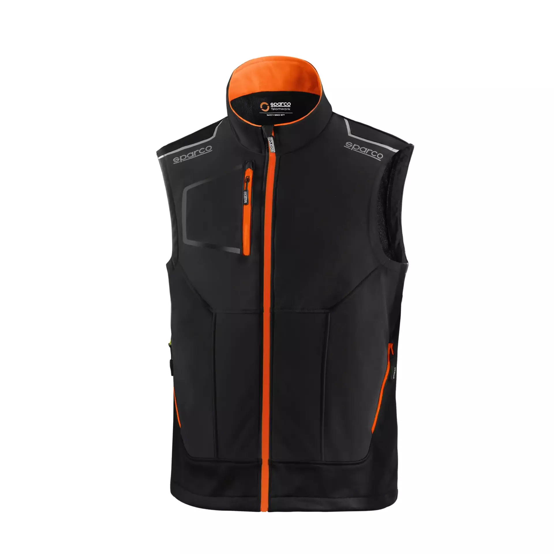 Sparco 02419NRAF, Illinois Tech Light Vest, Black/Orange, image 1