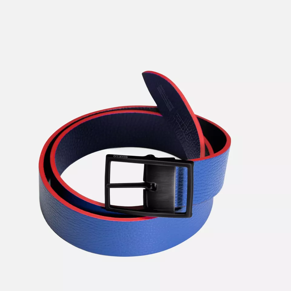 Sparco 099149MR, Martini-R Reversible Belt, Blue/Black Leather, image 2, gallery thumbnail