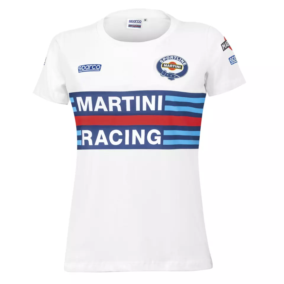 Sparco 01398MR-BI, Martini Racing Women's T-Shirt, White, image 1, gallery thumbnail