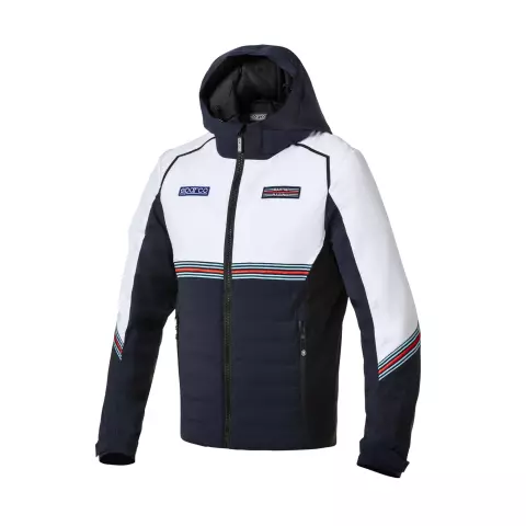 Sparco MARTINI-R Winter Jacket, Navy Blue/White
