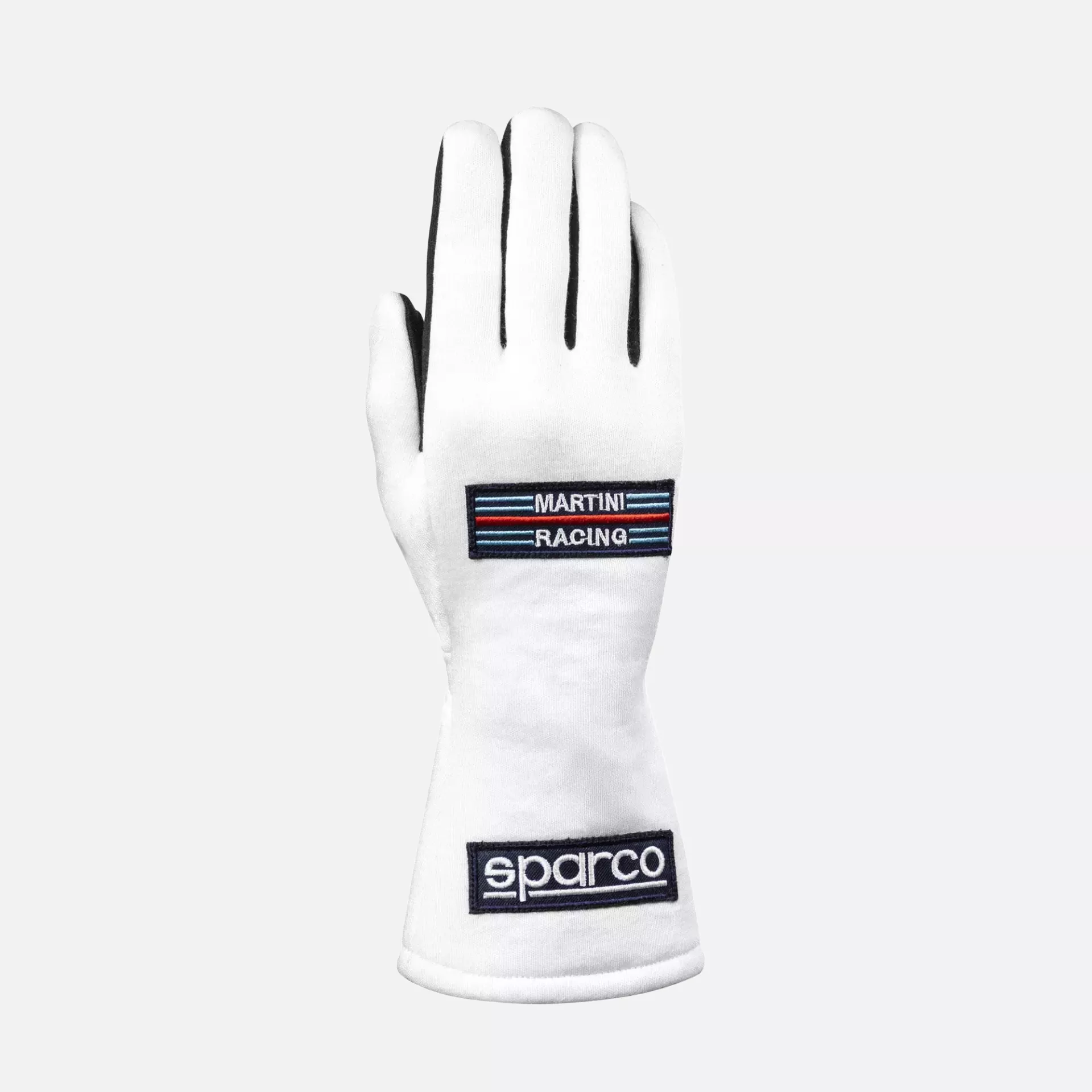 Sparco 001366MR-BI, Land Classic Racing Gloves Martini Racing, White/Black, image 2