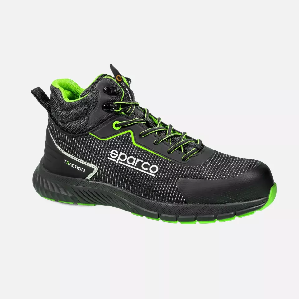 Sparco BTB0029B0-K15, TRACTION-H Sicherheitsschuhe S3S SR, Schwarz/Fluoreszierendes Grün, image 1, gallery thumbnail