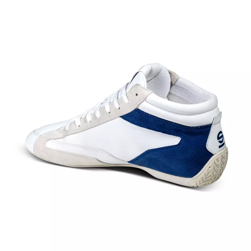 Sparco 0012A8-BIBM, S-DRIVE Mid-Top Shoes, White/Blue, image 2, gallery thumbnail