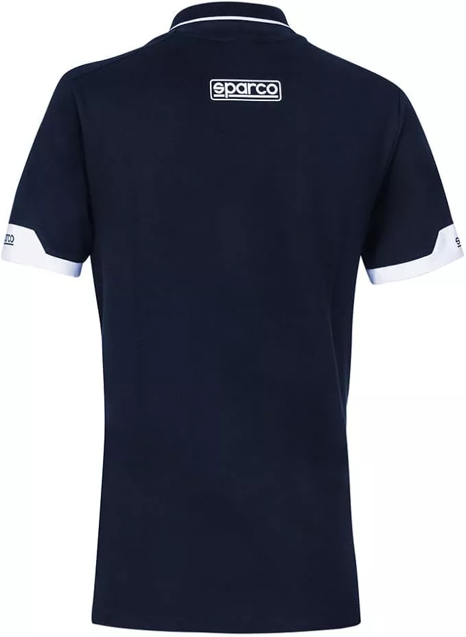 Sparco 013036L-BM, MY2024 Women's Zip Polo Shirt, Navy/White, image 2