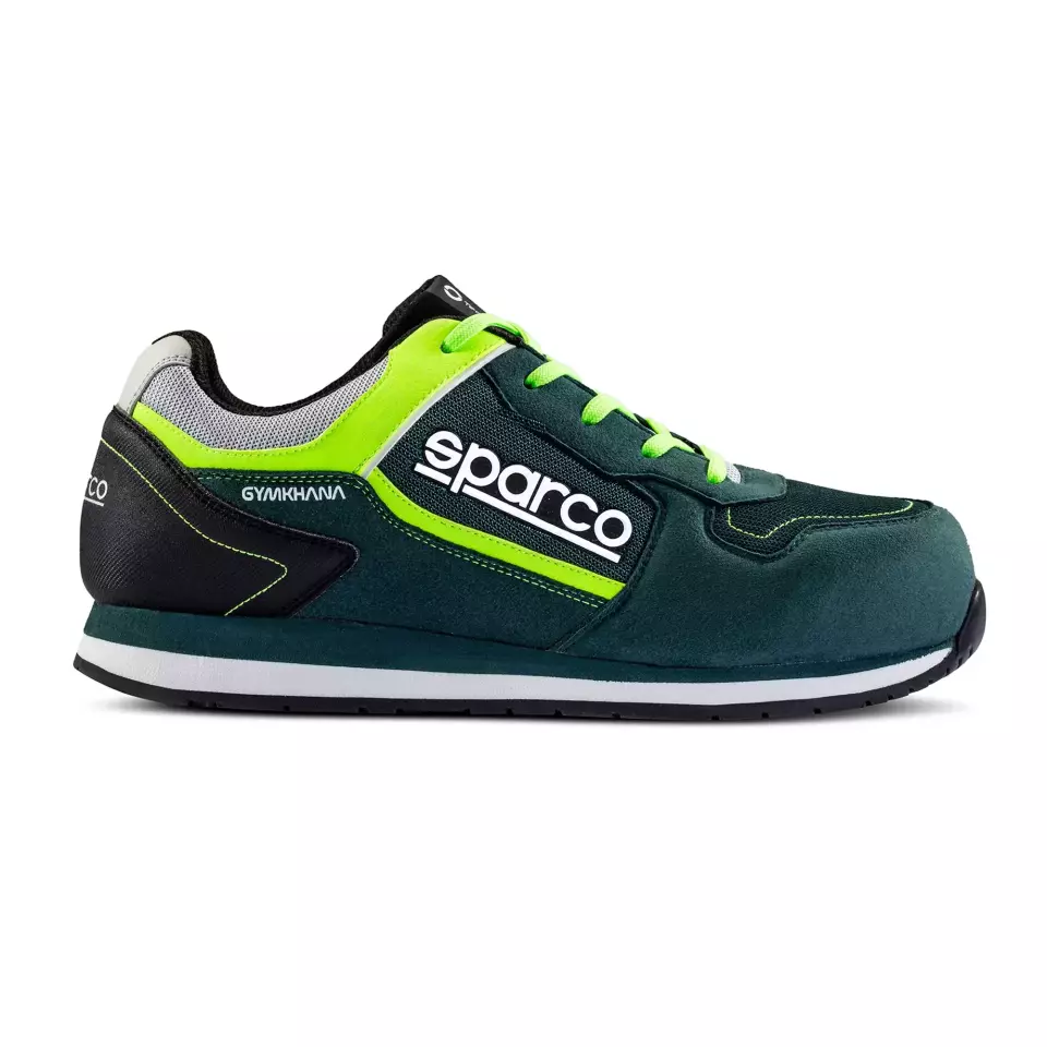Sparco 07527VSLI, Gymkhana SEB Saftey Shoes S1P SRC, Dark Green/Lime, image 1, gallery thumbnail