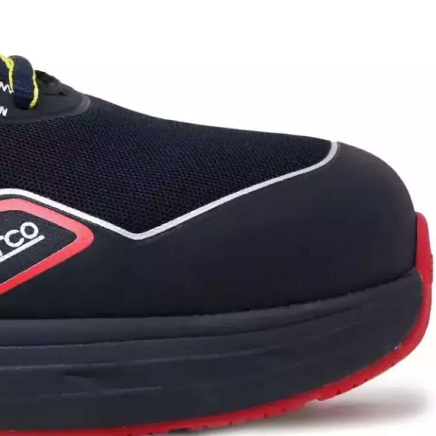 **Komposit-Zehenschutzkappe** schützt Ihre Füße und ist dabei leicht und bequem für lange Stunden auf den Beinen.