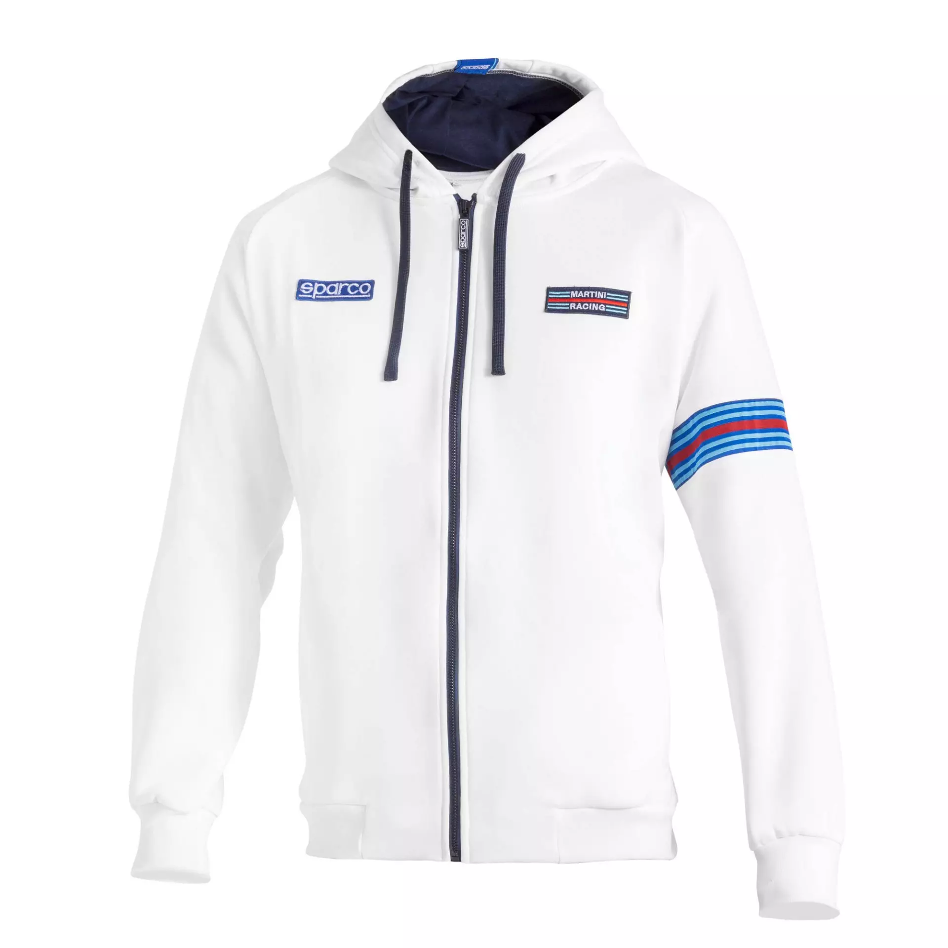 Sparco BMF0013D0-W01, Martini Racing Hooded Sweatshirt Full Zip, White, image 1
