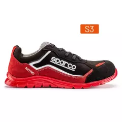  07522RSNR, Sparco Nitro Marcus Skyddsskor ESD S3 SRC, röd/svart