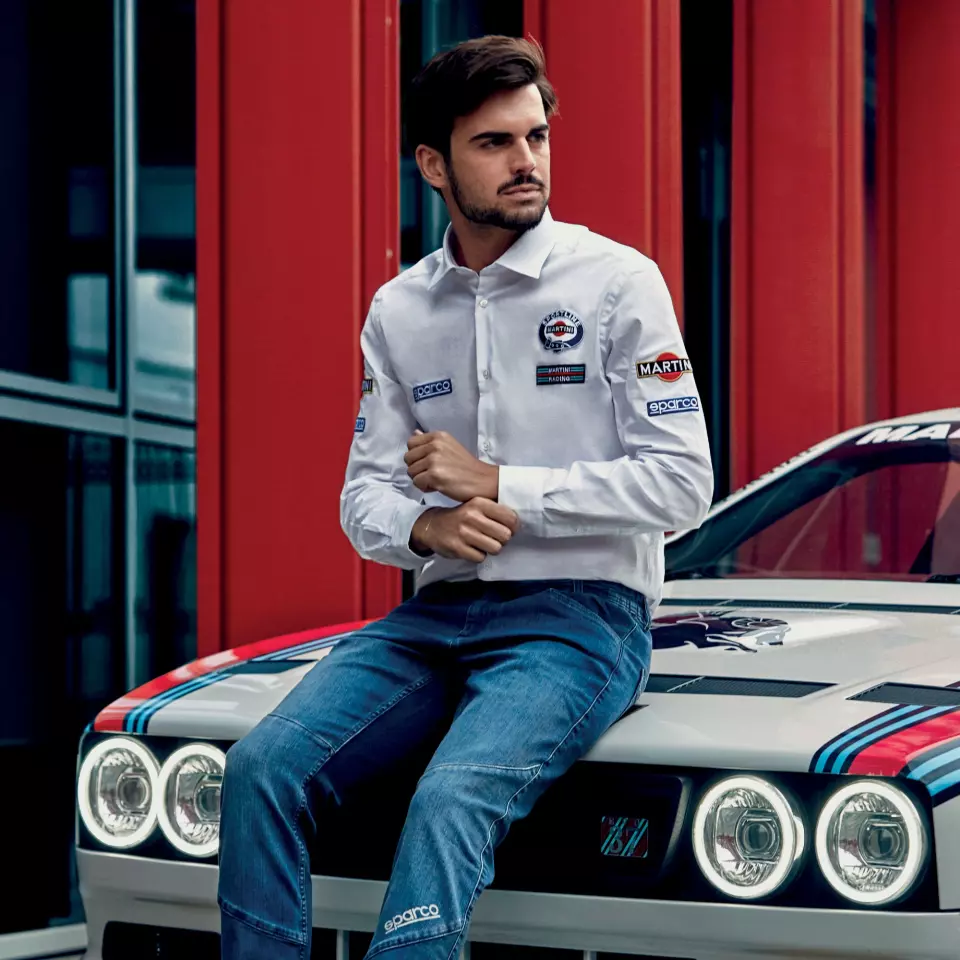 Sparco 01277MR-BI, Martini Racing Shirt Long Sleeves, White, image 3, gallery thumbnail