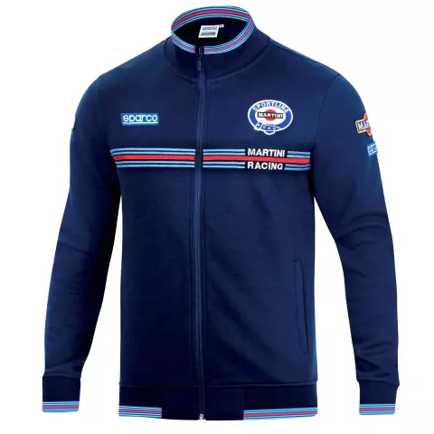 Sparco Martini Racing Full Zip Sweatshirt, Navy Blue