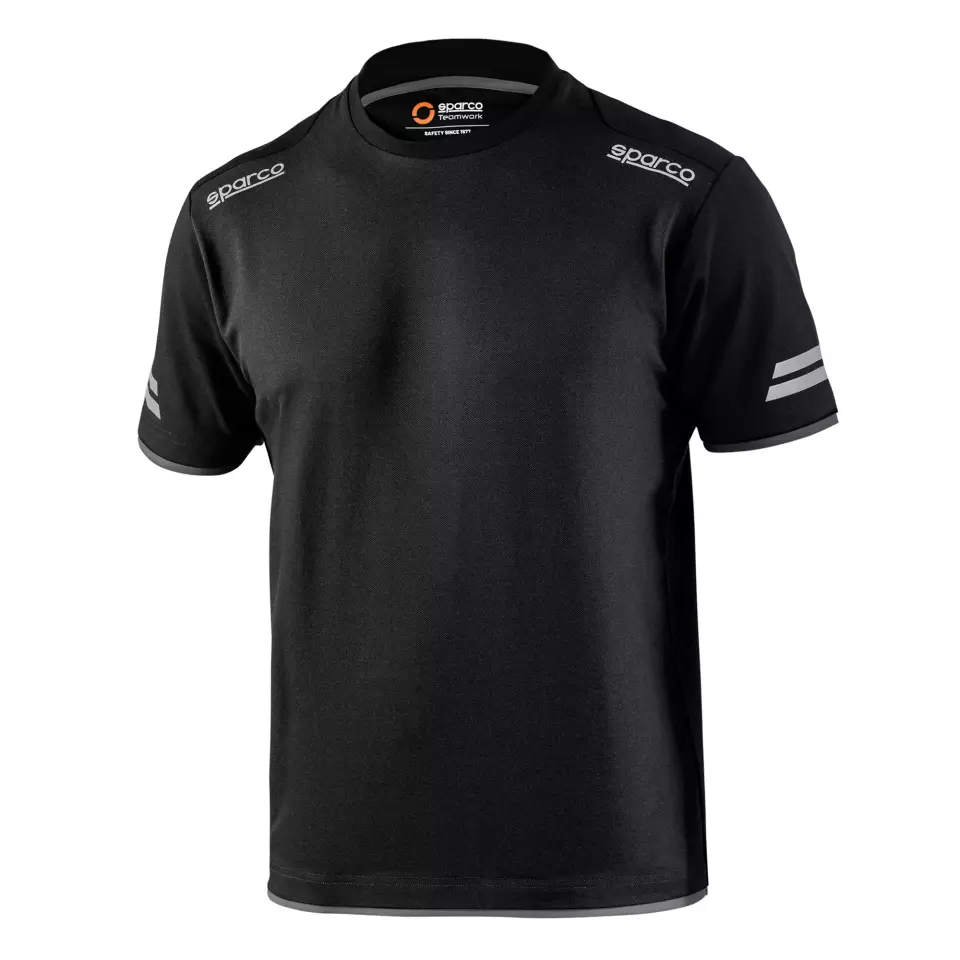 Sparco 02416NRGS, Tucson Tech T-Shirt, Black/Gray