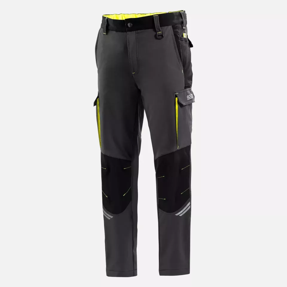 Sparco 02417GSGF, Oregon Tech Trousers, Gray/Yellow, image 1, gallery thumbnail
