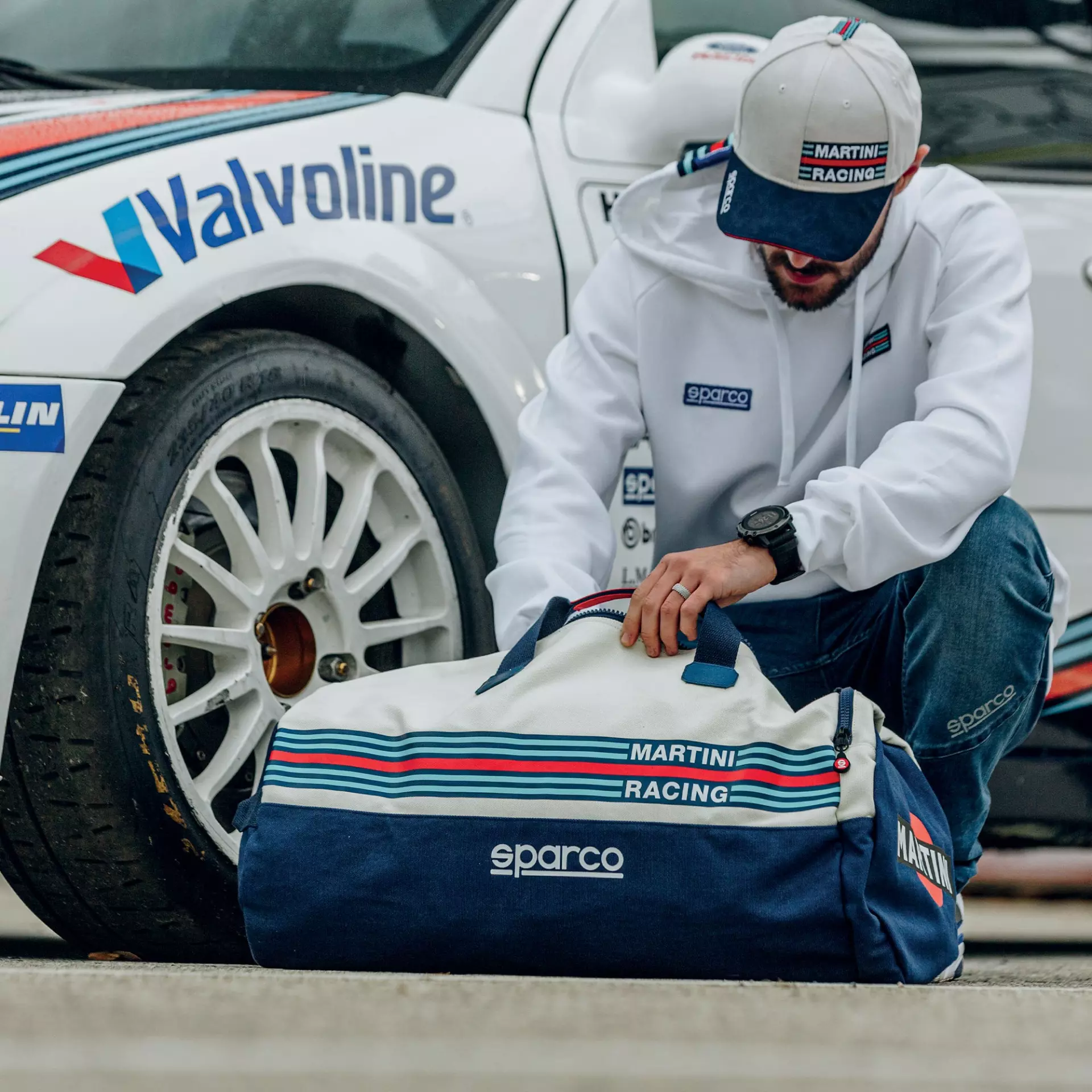 Sparco 099100MR, Martini Racing Travel Bag, Blue/White, image 4