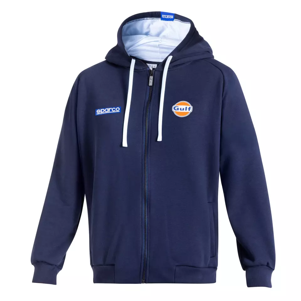 Sparco BMF0010S0-N02, Gulf Kapuzen-Sweatjacke, Marineblau, image 1, gallery thumbnail