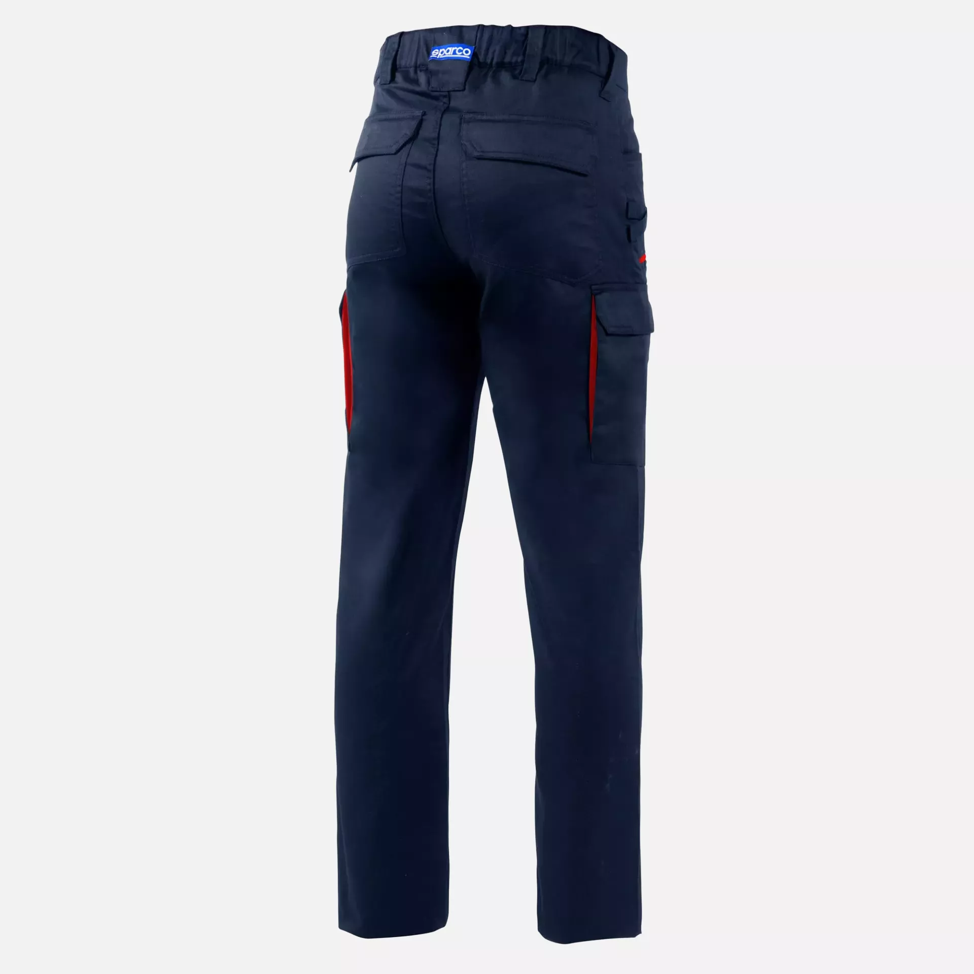 Sparco BTP0001B0-N31, Vermont Work Trousers, Navy Blue/Red, image 2