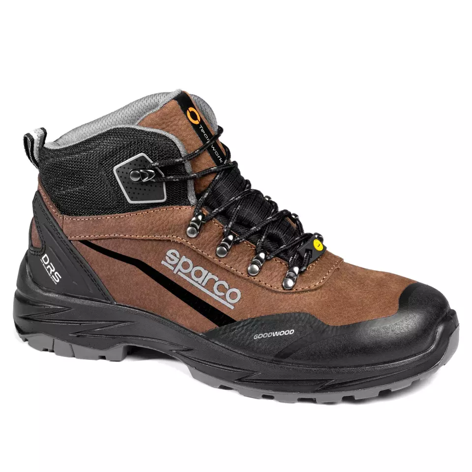 Sparco BTB0015B0-D15, Goodwood Safety Shoes ESD O6 SR FO HRO CI, Dark Brown, image 1, gallery thumbnail