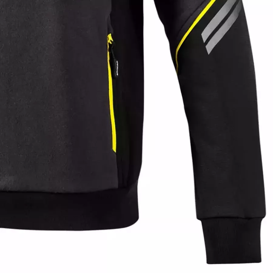 **Rippstrickbündchen an Ärmeln und Saum** sorgen für einen bequemen und sicheren Sitz des Hoodies und bewahren die Form auch bei täglichem Tragen.