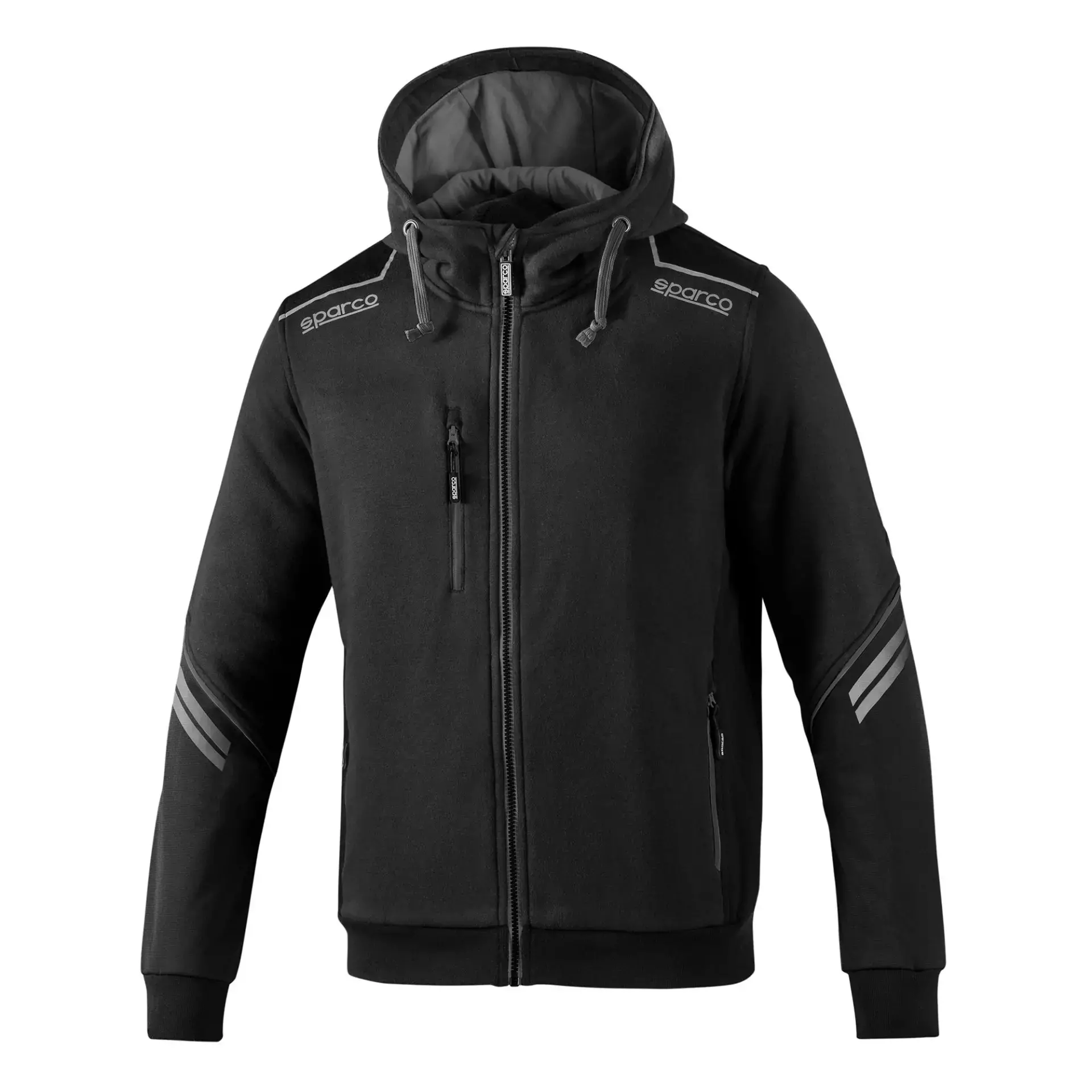 Sparco 02414NRGS, Colorado Full Zip Hooded, Black/Dark Gray, image 1