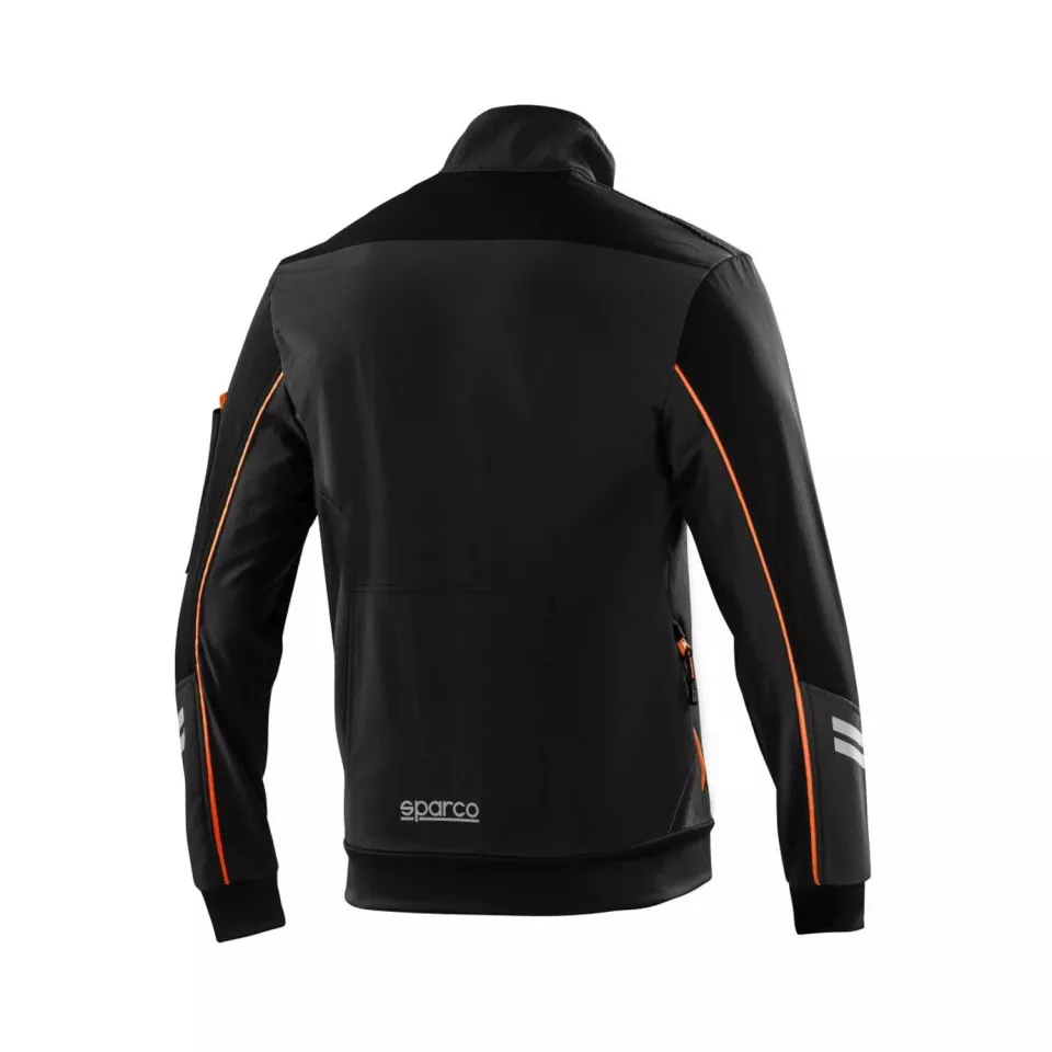 Sparco 02413NRAF, Austin Tech Softshell Jacket, Black/Orange, image 2, gallery thumbnail