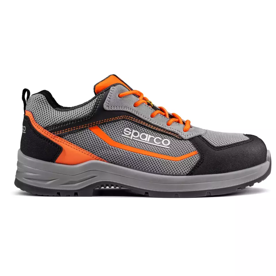 Sparco 07539GRAF, Indy Pato Saftey Shoe, S1P, Gray/Orange, image 2, gallery thumbnail