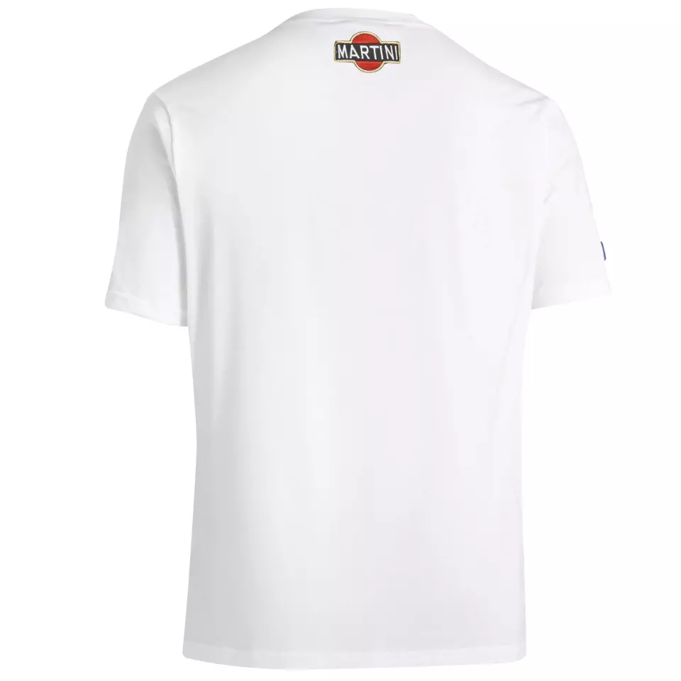 Sparco BML0007D0-W01, Martini Racing Top Stripes T-Shirt, White, image 2, gallery thumbnail