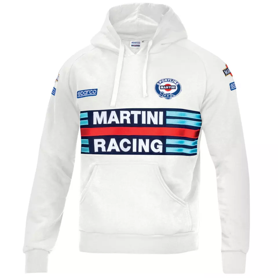 Sparco 01279MR-BI, Martini Racing Hoodie, White, image 1, gallery thumbnail