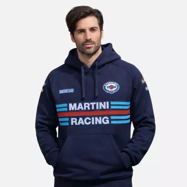 Sparco 01279MR-BM, Martini Racing Hoodie, Navy Blue, image 2