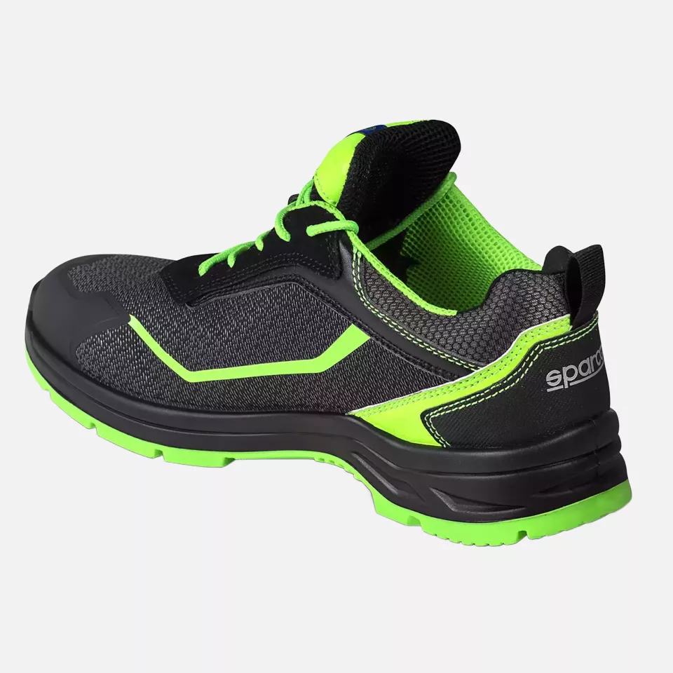 Sparco 07540NRVF, Indy Forester Saftey Shoes ESD S3S SR, Black/Green, image 1, gallery thumbnail