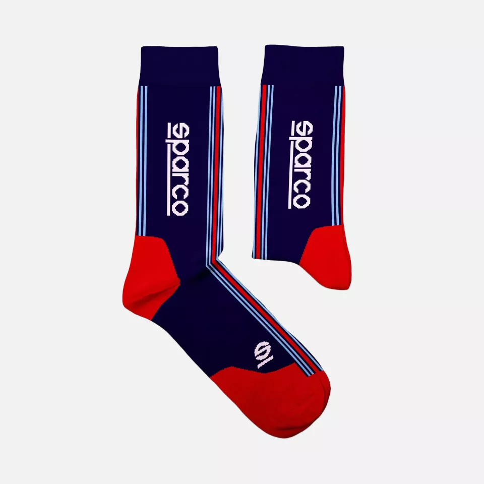 Sparco 099145MR-BMRS, Martini-R Iconic Socks, Blue/Red, image 3, gallery thumbnail