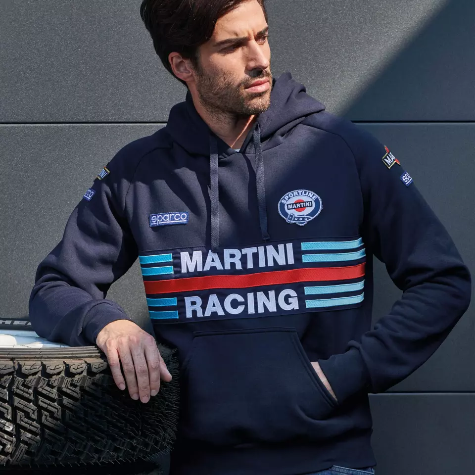Sparco 01279MR-BM, Martini Racing Hoodie, Navy Blue, image 2, gallery thumbnail