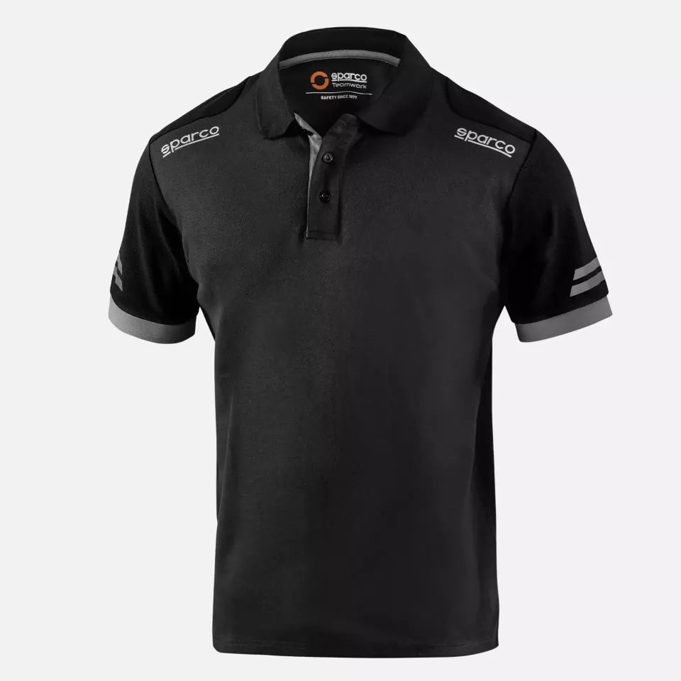 Sparco 02415NRGS, Toledo Tech Polo, Black/Gray, image 1, gallery thumbnail