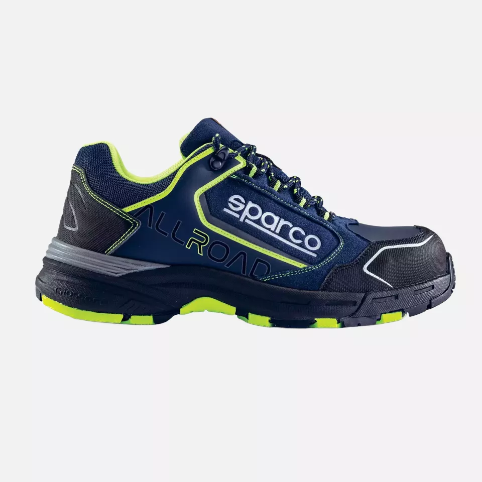 Sparco 07528BMGF, Allroad Sochi Saftey Shoes ESD S3S SR FO HRO, Navy Blue/Yellow, image 3, gallery thumbnail