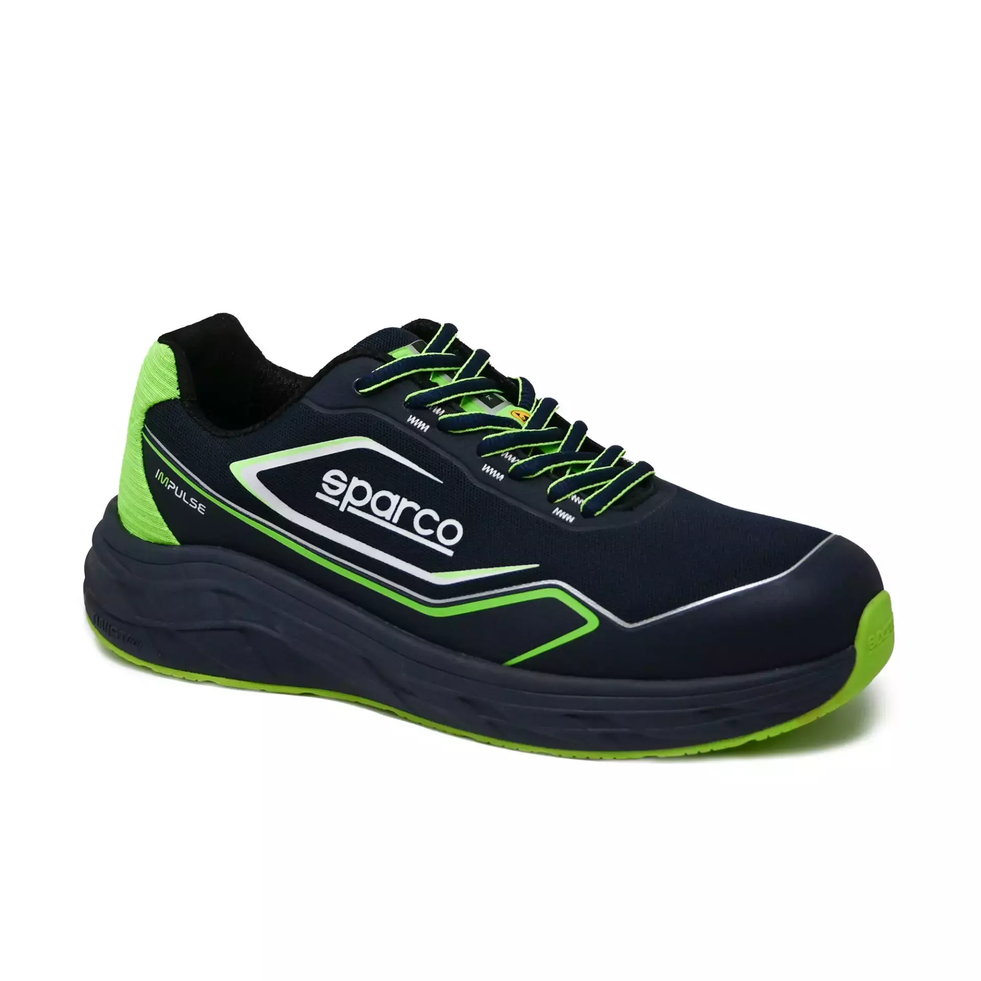 Sparco 07545BMVF, Impulse Willen Safety Shoes ESD S1PS SR FO HRO, Navy Blue/Green, image 1