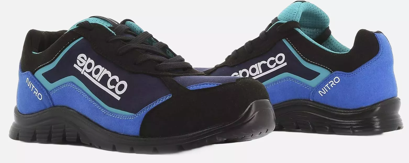 Sparco 07522NRAZ, Nitro Petter Sicherheitsschuhe ESD S3 SRC, Schwarz/Blau, image 2
