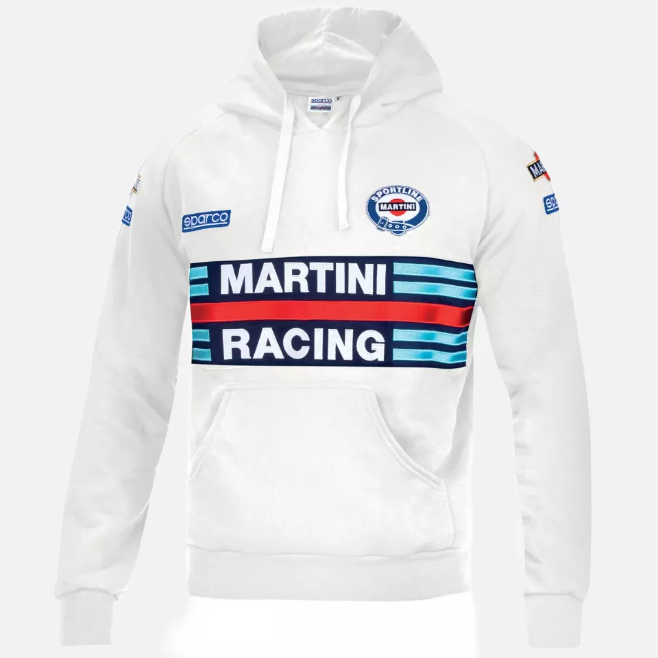 Sparco 01279MR-BI, Martini Racing Hoodie, White, image 1, gallery thumbnail